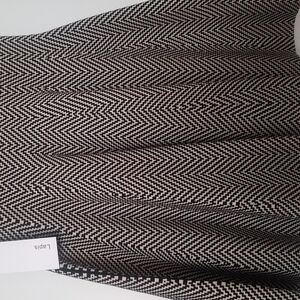 Lapis Black and White Herringbone Skirt